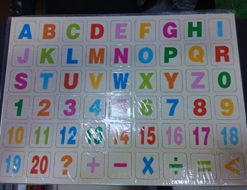 بازل خشب ارقام و حروف مغناطيس