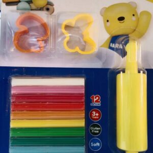 صلصال 12 لون + 2 لعبة + نشابة Nara